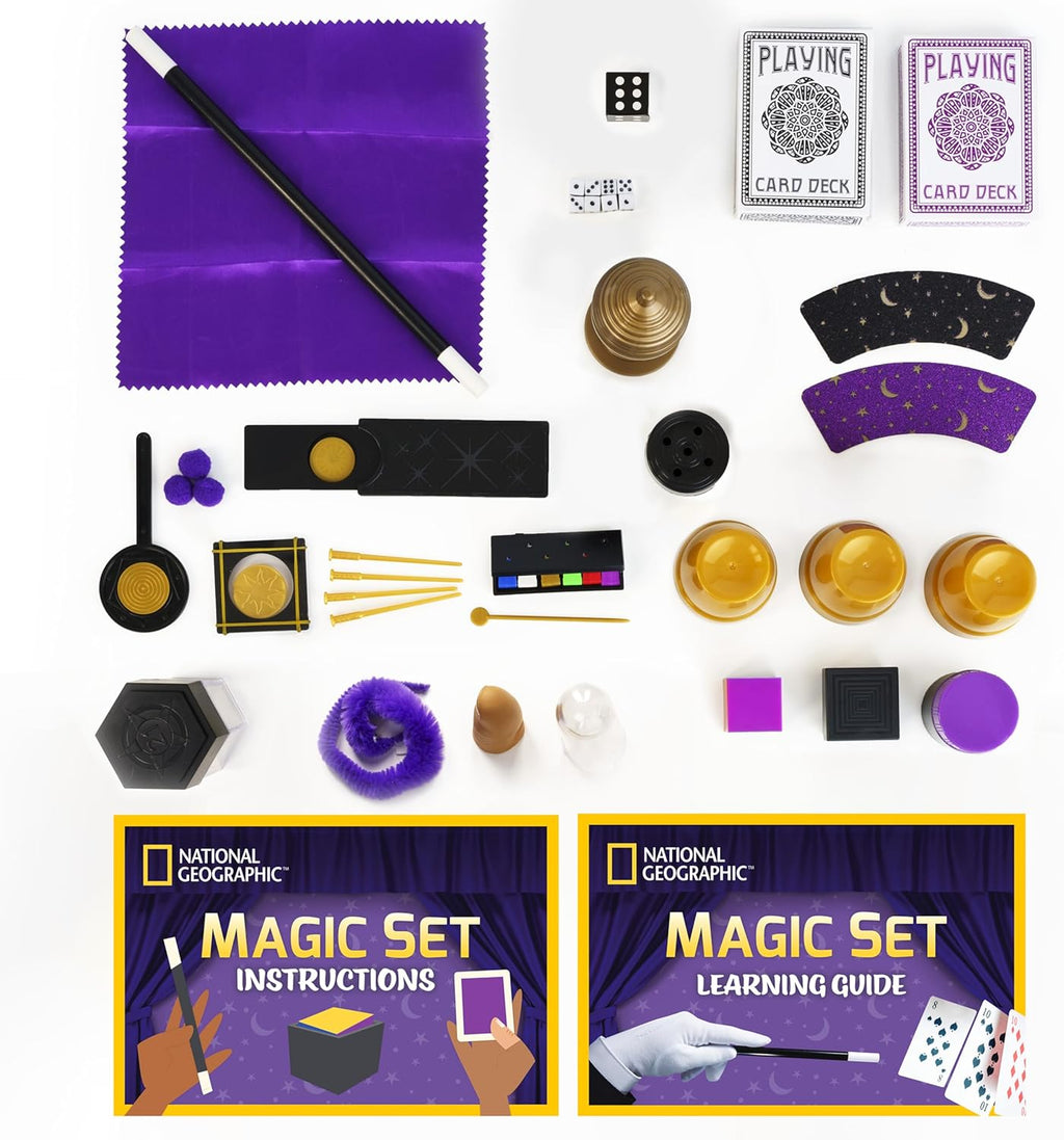 National Geographic Mega Magic Kit with 75+ Tricks for Kids Ages 8-12 | Perform Classic Illusions, Performance Props, STEM Learning, Video Instructions from a Professional Magician, Birthday Gift